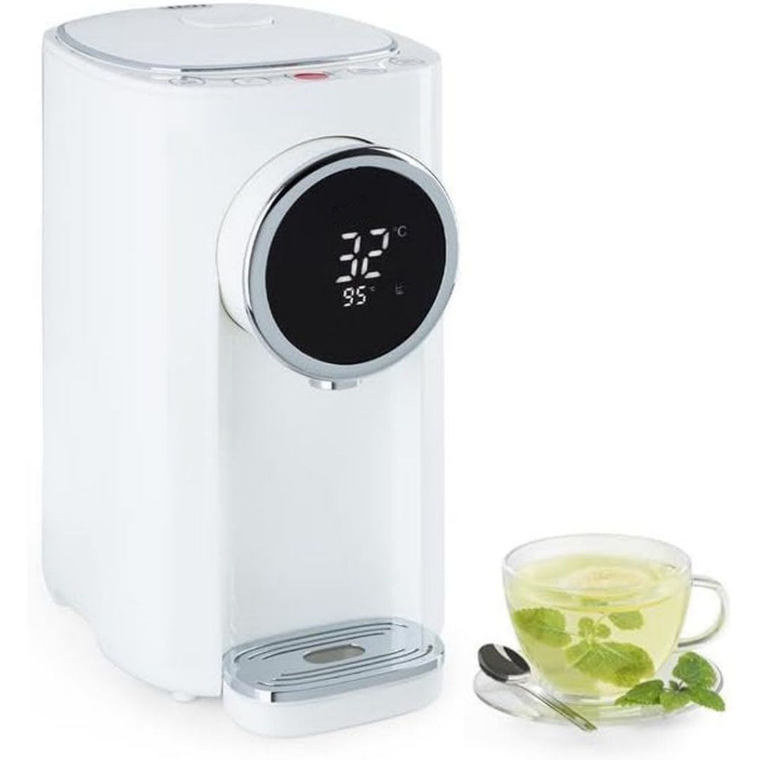 Distributeur d'eau chaude en verre trempe 1200 w 5 l blanc pour tous les usages