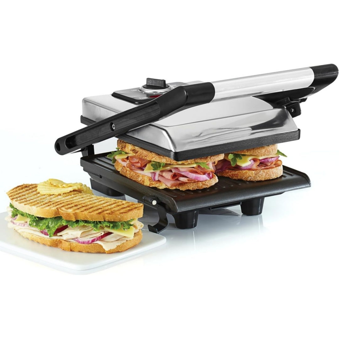 Appareil a sandwich et presse a panini en ceramique 2000 w 1 l