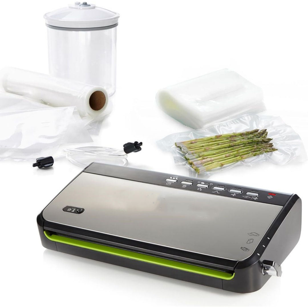 Appareil de mise sous vide en bambou 1800 w 2 l noir