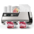 Appareil de mise sous vide en acier inoxydable 1800 w 6 l gris