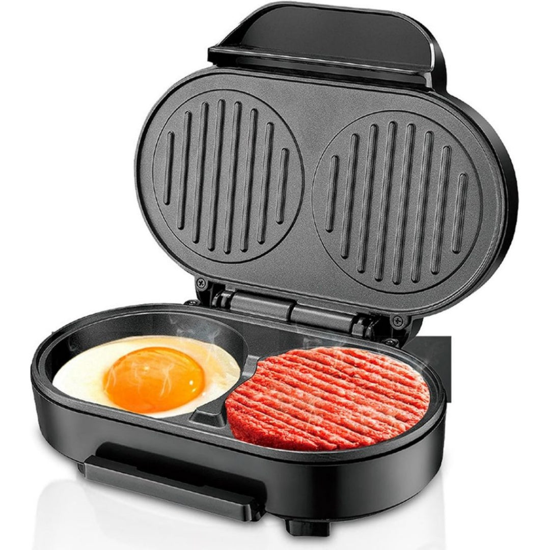 Appareil a sandwich et presse a panini 4.5 l en bambou 2000 w blanc