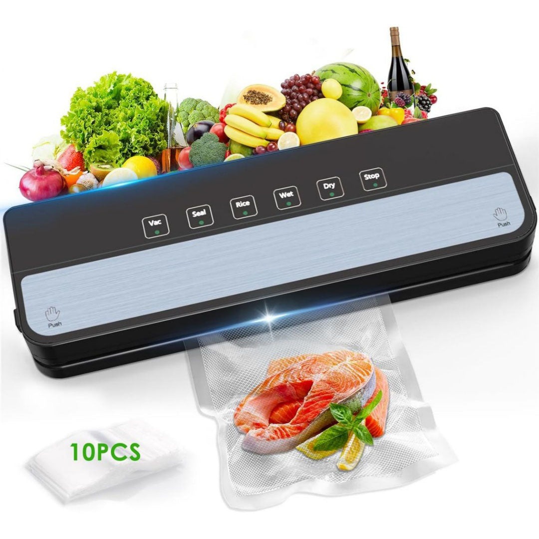Appareil de mise sous vide en plastique alimentaire 1200 w 5 l noir pour tous les usages