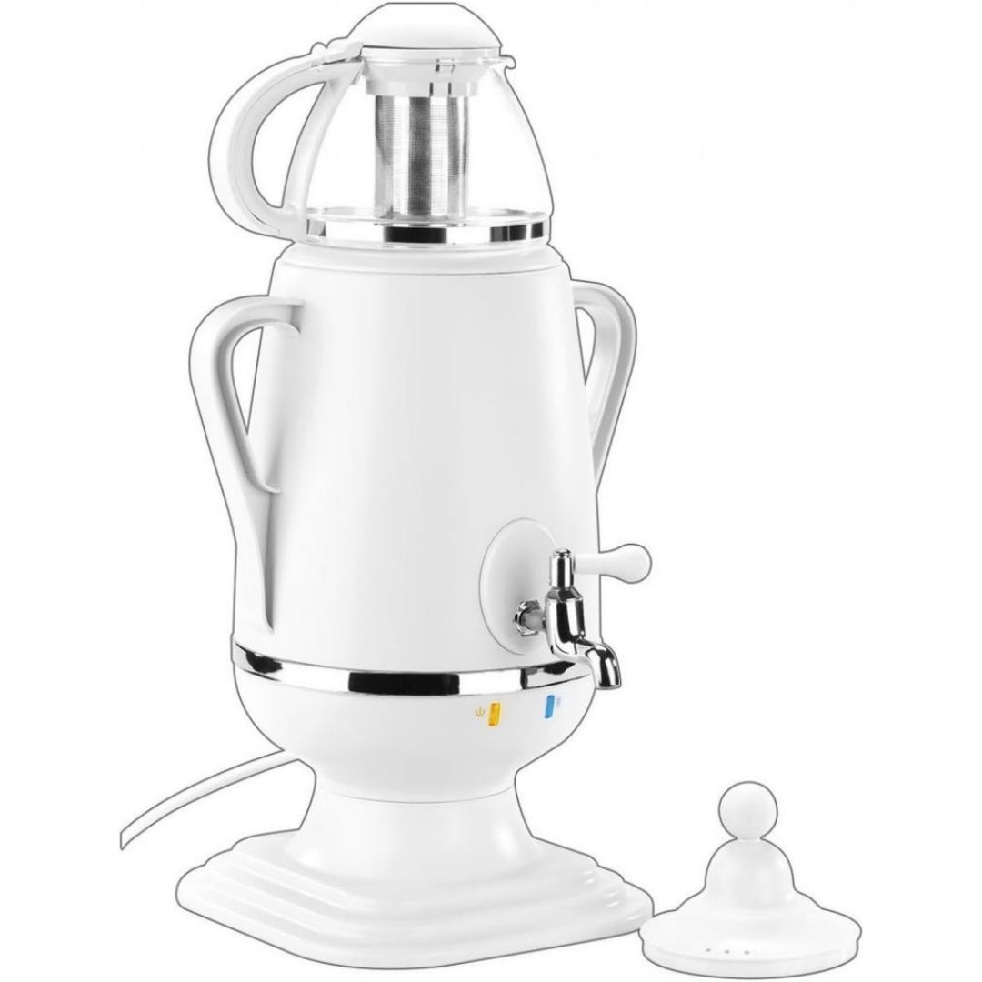 Machine a the 1200 w en aluminium 1.5 l pour tous les usages blanc